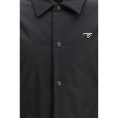 Black Recycled Polyamide Coat