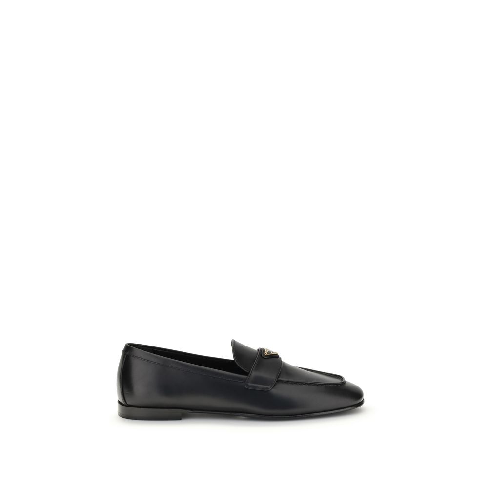 Black Calf Leather Bos Taurus Slip-On Loafers
