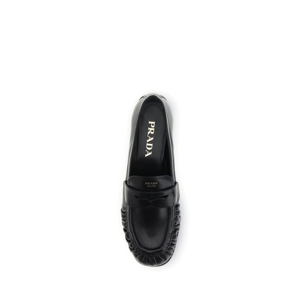 Black Calf Leather Bos Taurus Slip-On Loafers