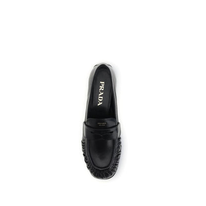 Black Calf Leather Bos Taurus Slip-On Loafers