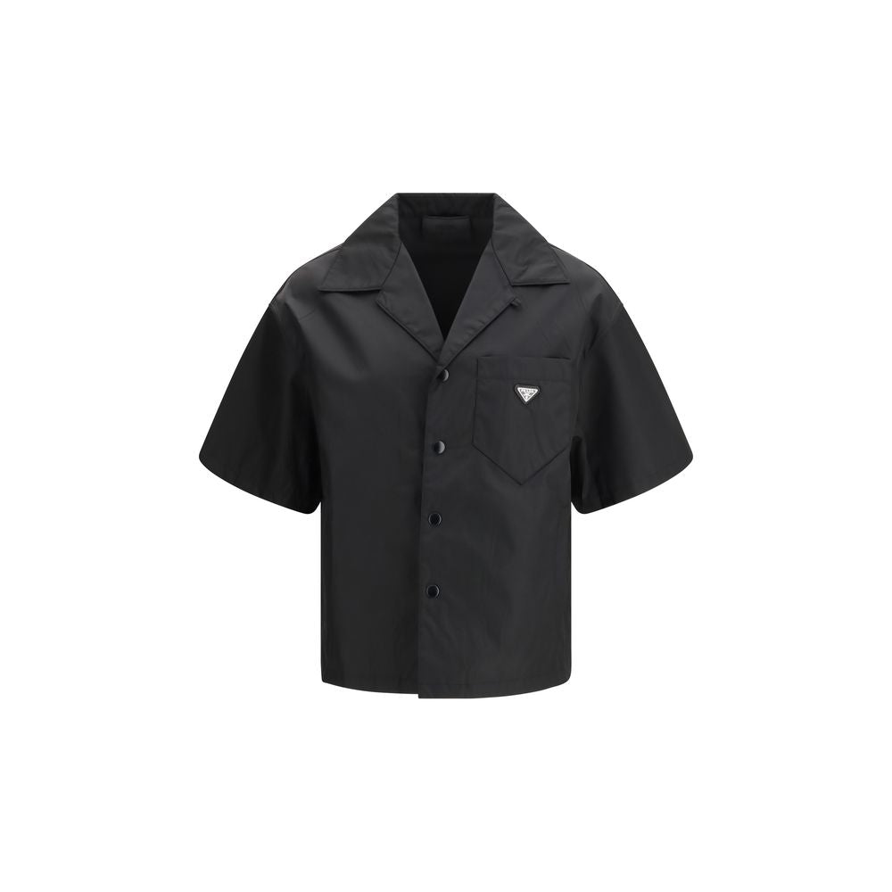 Black Recycled Polyamide Shortsleeve Shirt