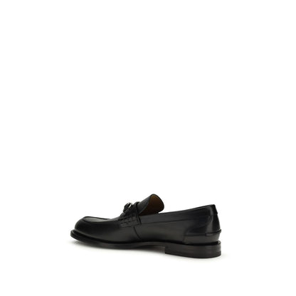 Black Calf Leather Bos Taurus Slip-On Loafers