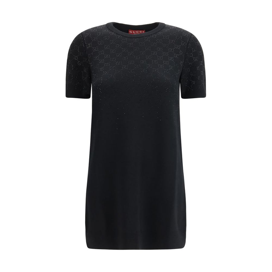 Black Wool Casual Dress