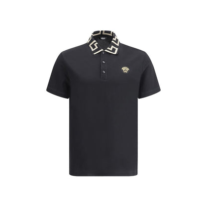Black Cotton Polo Shirt