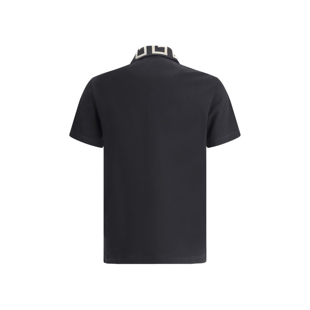 Black Cotton Polo Shirt
