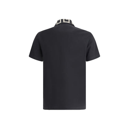 Black Cotton Polo Shirt