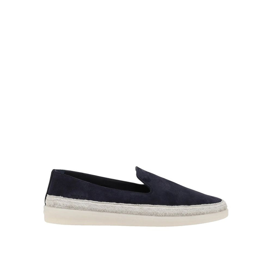 Blue Leather Espadrilles