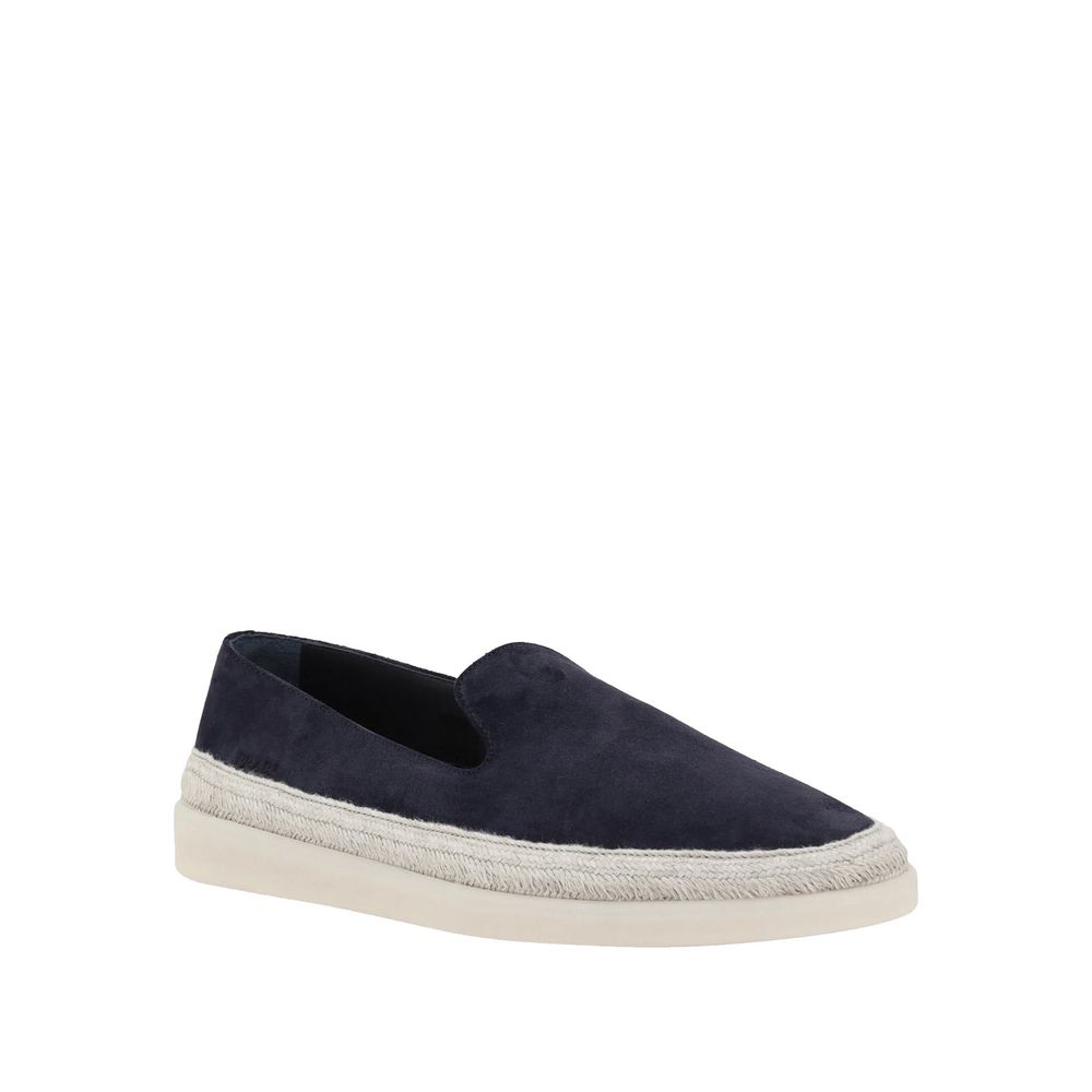 Blue Leather Espadrilles