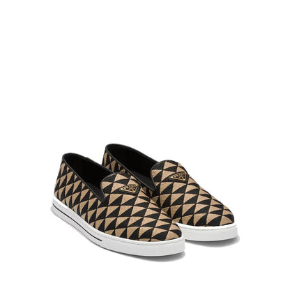 Black Canvas Slip-On Loafers