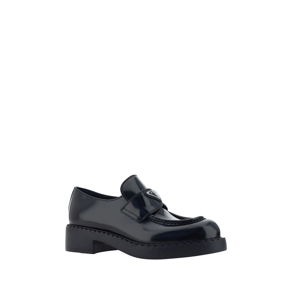 Black Calf Leather Bos Taurus Slip-On Loafers