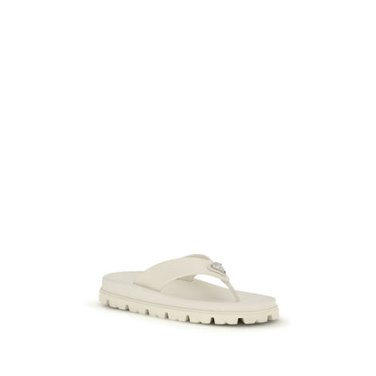 White Rubber Flip-Flop Sandals