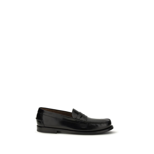Black Calf Leather Bos Taurus Slip-On Loafers