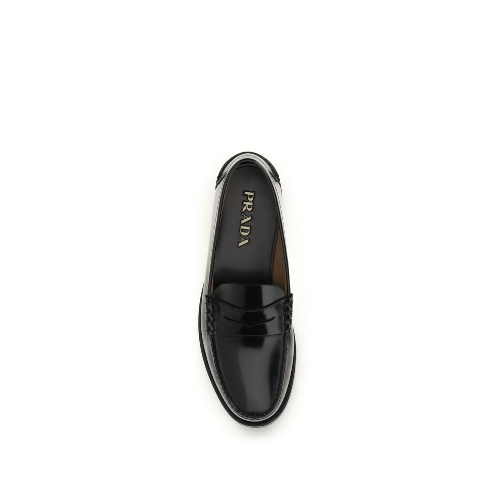 Black Calf Leather Bos Taurus Slip-On Loafers