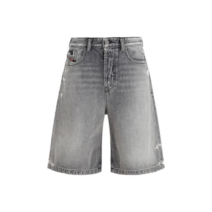 Gray Cotton Bermuda Shorts