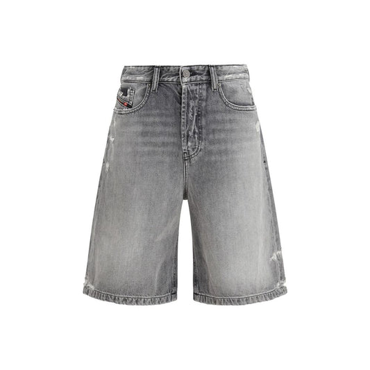 Gray Cotton Bermuda Shorts