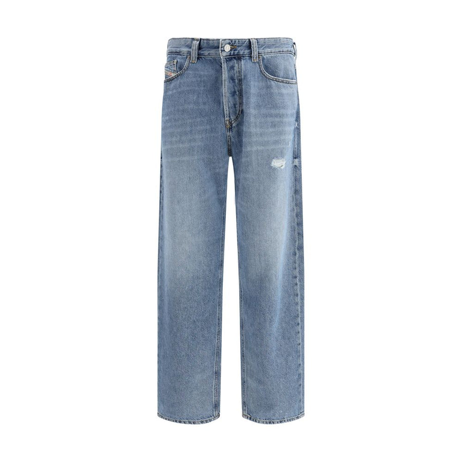 Blue Cotton Relaxed Fit Jeans