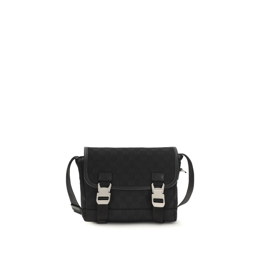 Black Polyester Shoulder Bag