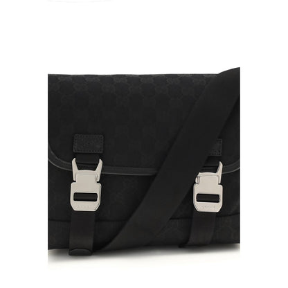 Black Polyester Shoulder Bag
