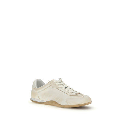 White Calf Leather Bos Taurus Low Top Sneakers