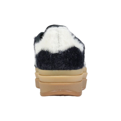 Black Leather Platform Sneakers