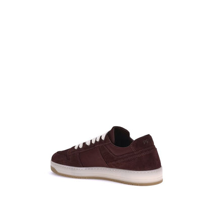 Bordeaux Calf Leather Bos Taurus Low Top Sneakers