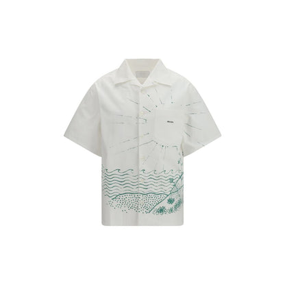 White Cotton Pattern Shirt