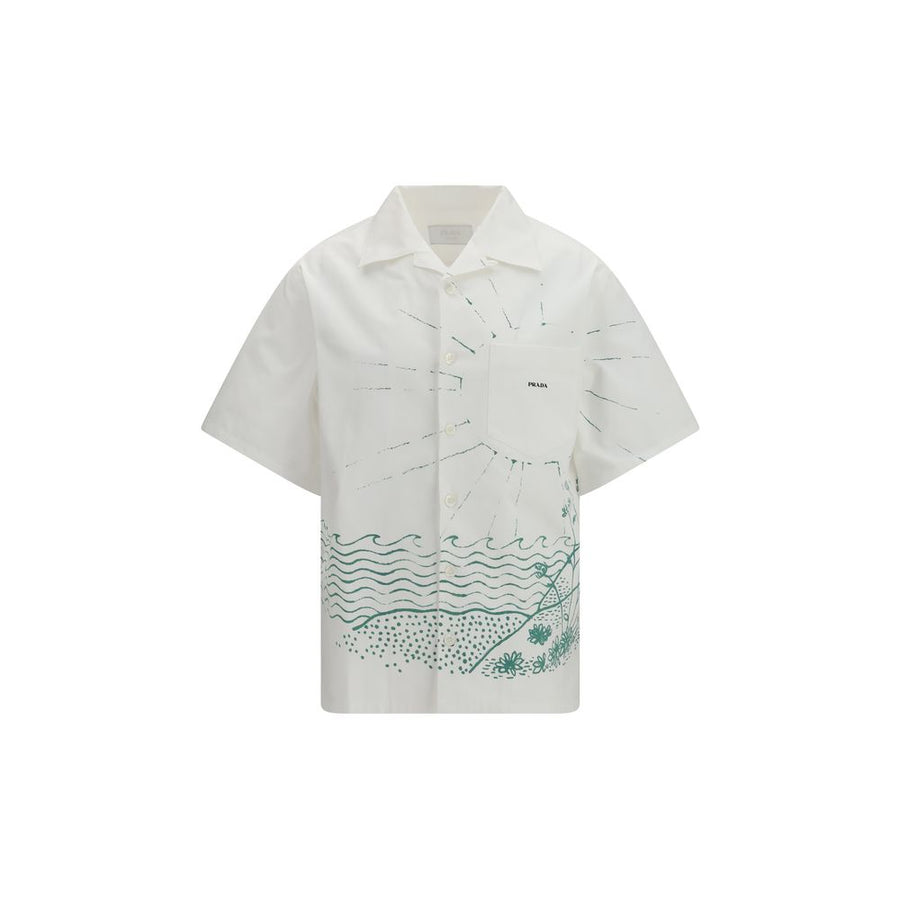 White Cotton Pattern Shirt