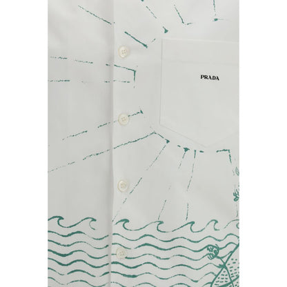 White Cotton Pattern Shirt