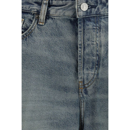 Blue Cotton Relaxed Fit Jeans