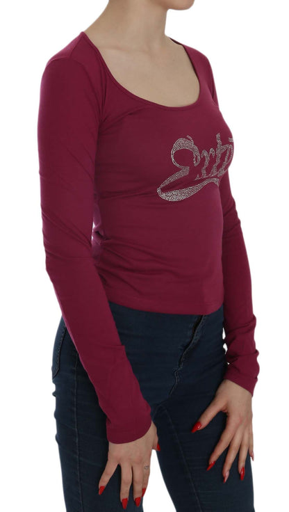 Crystal Embellished Long Sleeve Casual Top