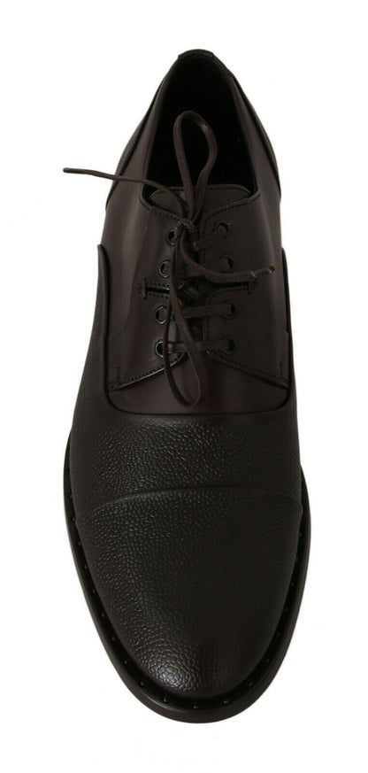 Brown Leather Laceups Dress Mens Shoes
