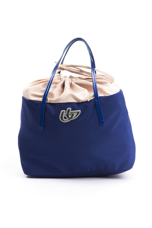 Blue Polyester Women Shoulder Bag