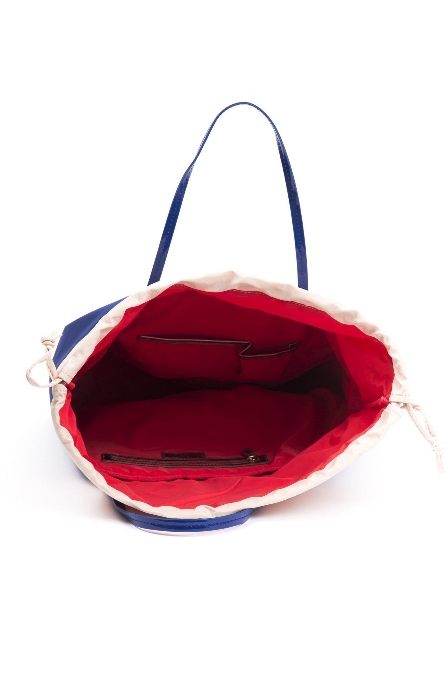 Blue Polyester Women Shoulder Bag