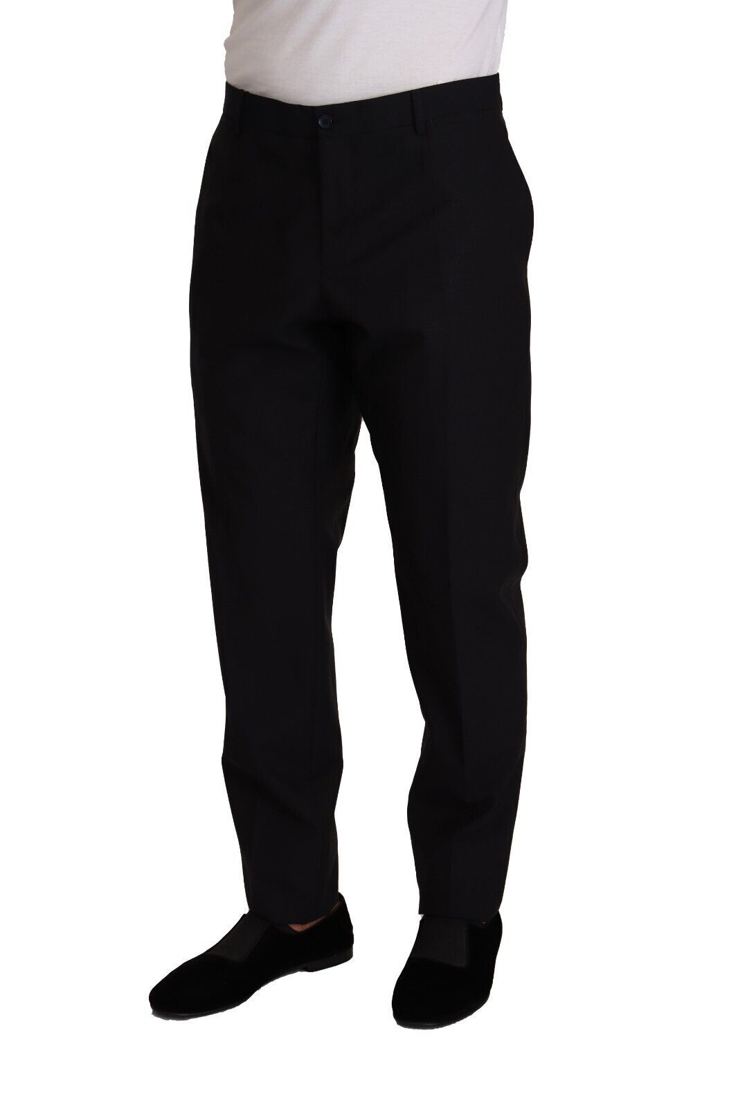 Blue Wool Silk Formal Trouser Dress Pants