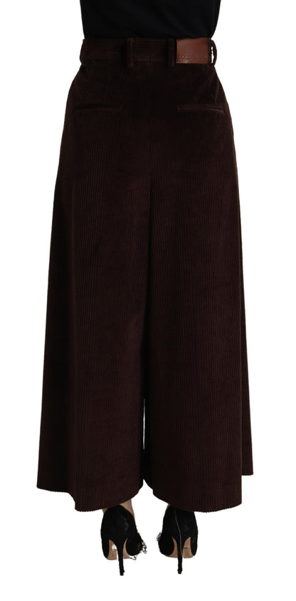 Bordeaux Corduroy Cotton Trouser Wide Leg Pants