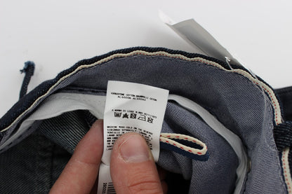 Blue Cotton Regular Straight Fit Jeans