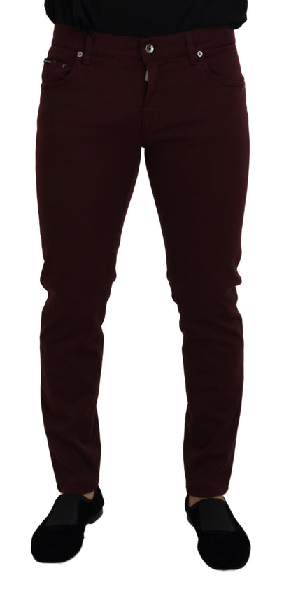 Bordeaux Cotton Stretch GOLD Denim Jeans