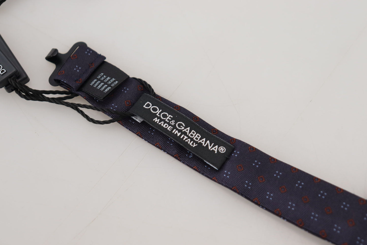 Blue Pattern Silk Adjustable Neck Papillon Bow Tie