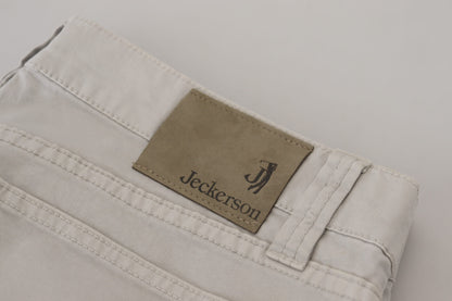 Gray Cotton Tapered Men Casual Pants