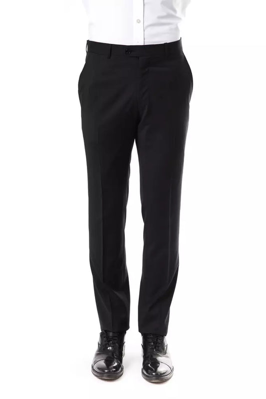 Gray Wool Mens Suit Pant