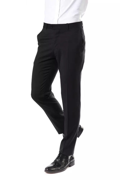 Gray Wool Mens Suit Pant