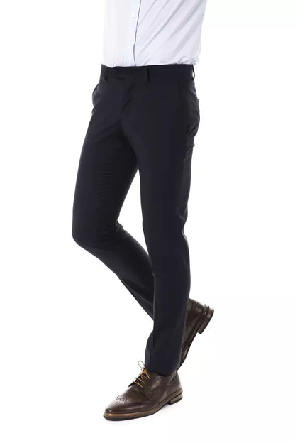 Gray Wool Men's Suit Pant