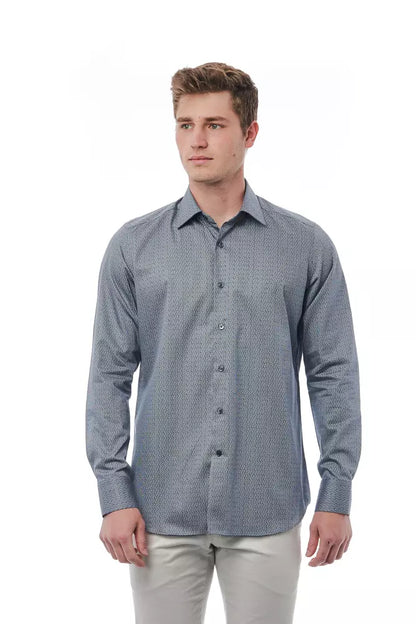 Black Cotton Men's Shirt