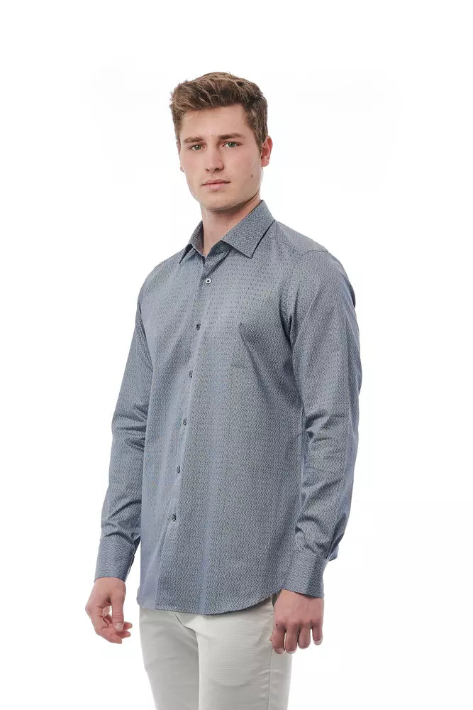 Black Cotton Men's Shirt