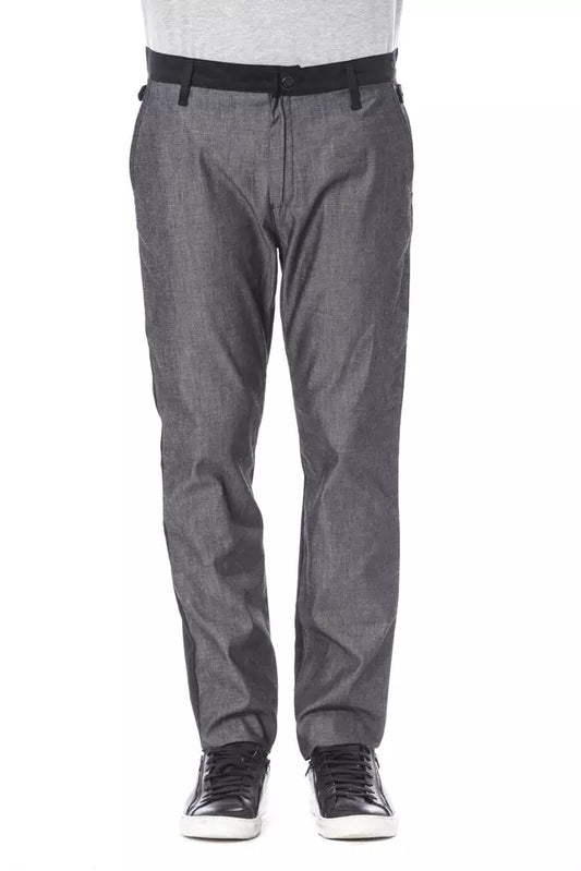 Black Cotton Men Pants