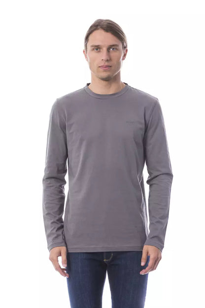 "Gray Cotton Men T-Shirt"
