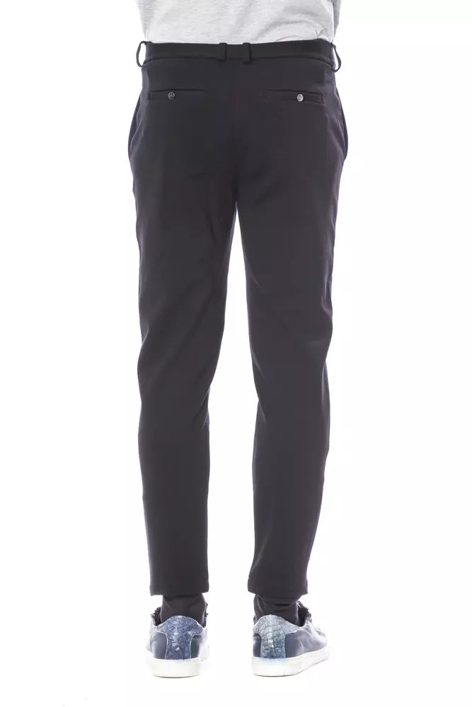 Blue Viscose Men's Pant