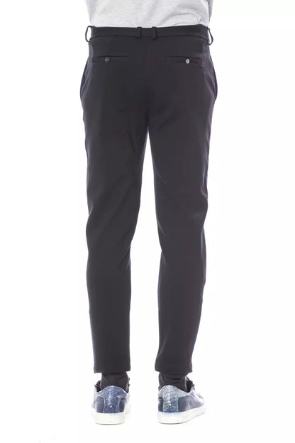 Blue Viscose Men's Pant