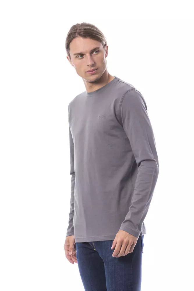 "Gray Cotton Men T-Shirt"