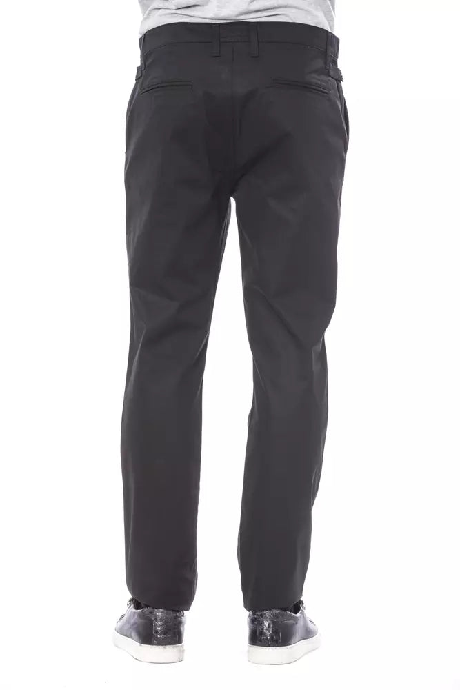 Black Cotton Men Pants